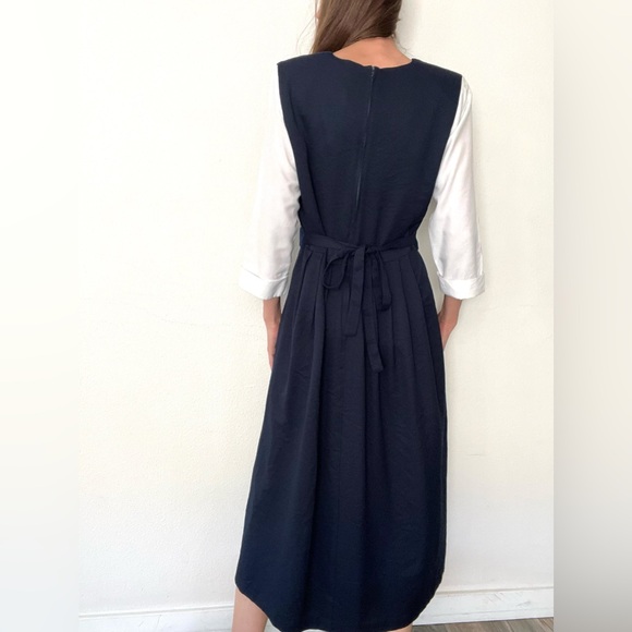 OLIVIA ROSE 80s Boho Vintage Floral Embroidered Vested Maxi Dress - Picture 6 of 9